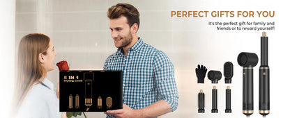 Hair Dryer 5 in 1 Electric Comb Negative Ion Straightener Comb Curling Iron Detachable Multifunctional Heating Brush Hair Dryer SS69