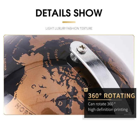 Home Decor Accessories Retro World Globe Modern Learning World Map Globe Kids Study Desk Decor Globe Geography Kids Education