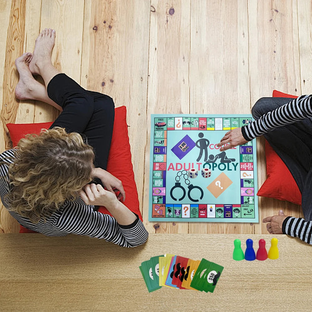 Adultopoly Board Game Couple Board Game Interactive Relationship Card Game Portable Couple Game Valentines Gifts for Him Her SS69