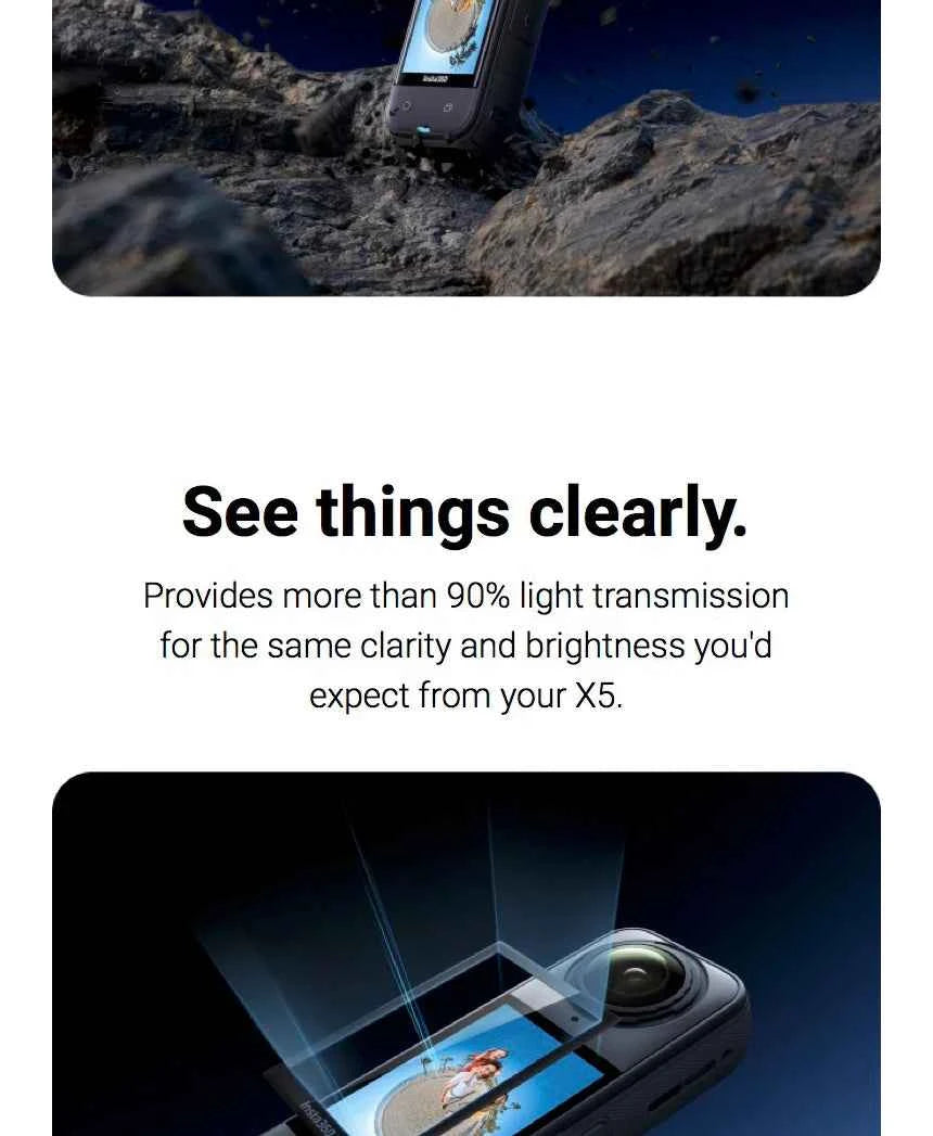 Insta360 X5 Screen Protector Standard or Cooling Tempered Glass Film For Insta 360 X5 Original Accessories