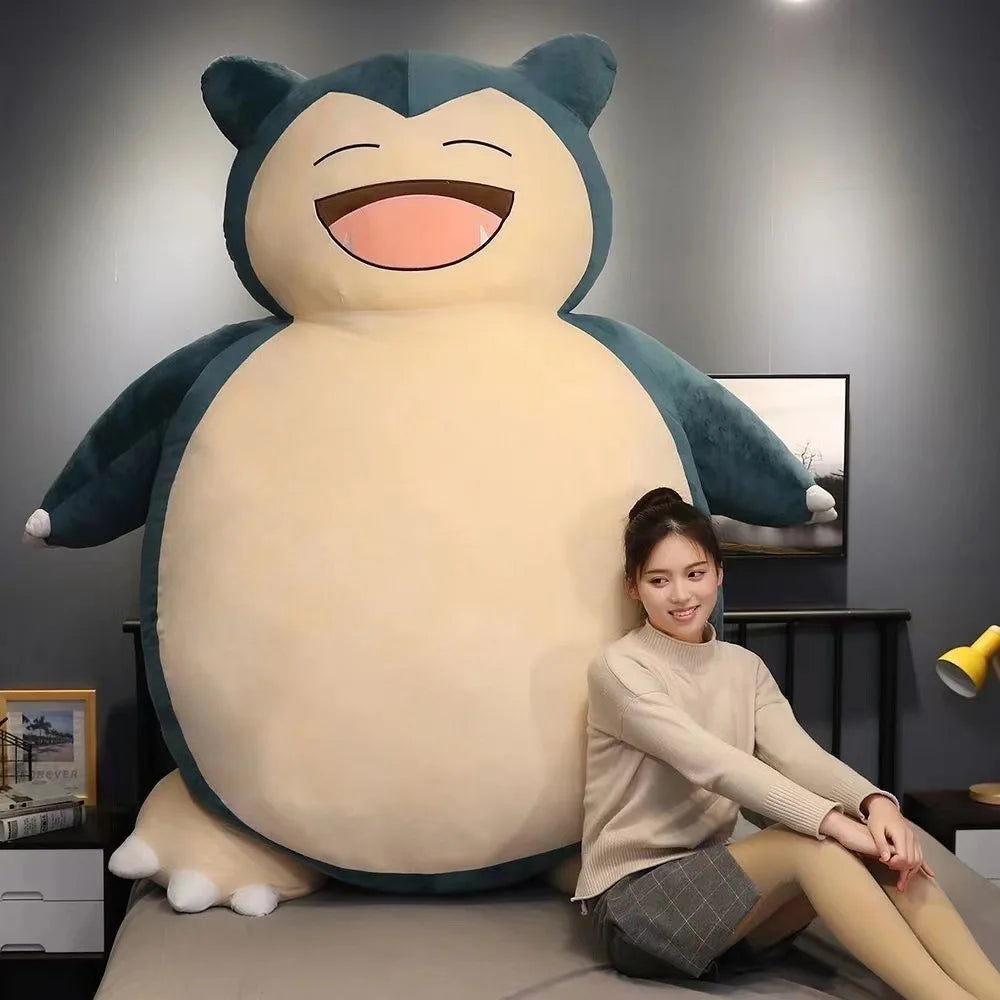 30/200cm Huge Pokemon Snorlax Anime Plush Toys Big Pokémon Plushie Kawaii Semi-finished Leather Holster Pillow Gift for Children SS69