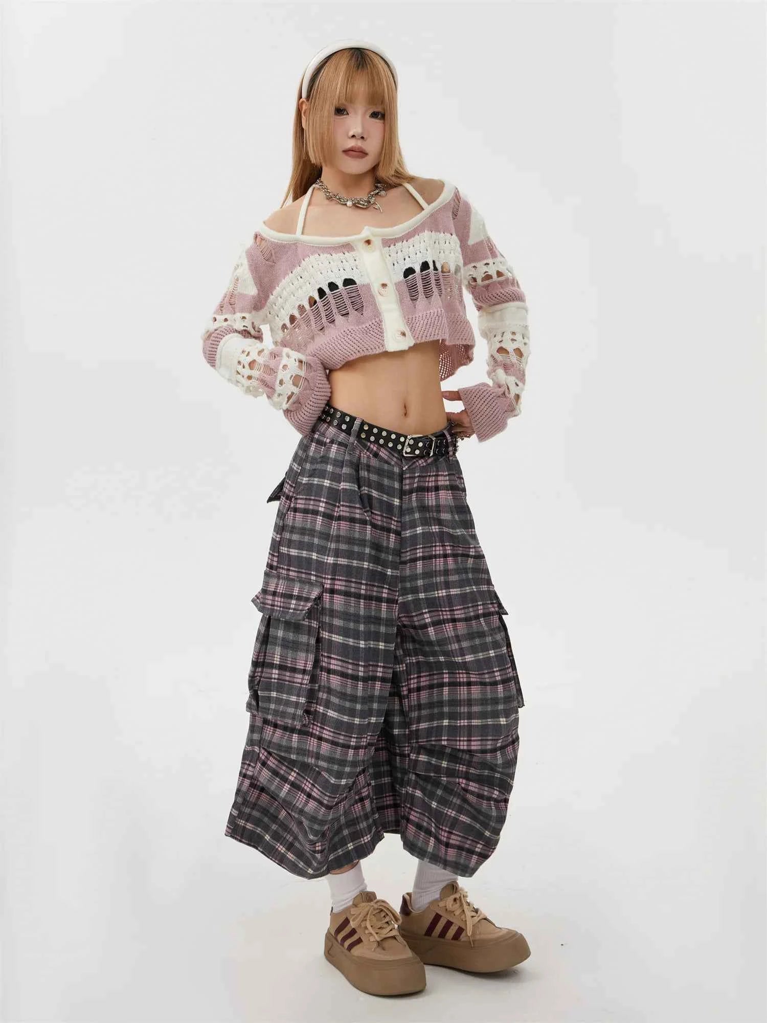 Summer Women Abi Goblin Core Plaid Jorts Harajuku Y2k Streetwear Shorts 2000s Aesthetic Pants Japanese Grunge Cyber Punk Tomboy