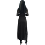Adult Women Sexy Halloween Costume Anime Nun Cosplay Fancy Dress Gothic Robe Long Black Uniform Carnival Party Themed Events