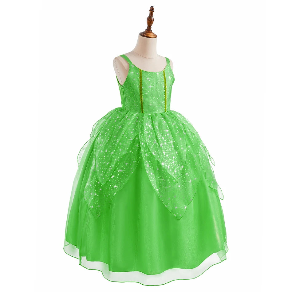 Girls Princess Cosplay Costume Dress - Flower Print