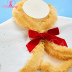 MOBBUNNY Women Frieren Derivative Winter Christmas Sexy Cosplay Costume Set Off-the-shoulder Bodysuit with Cape and Socks