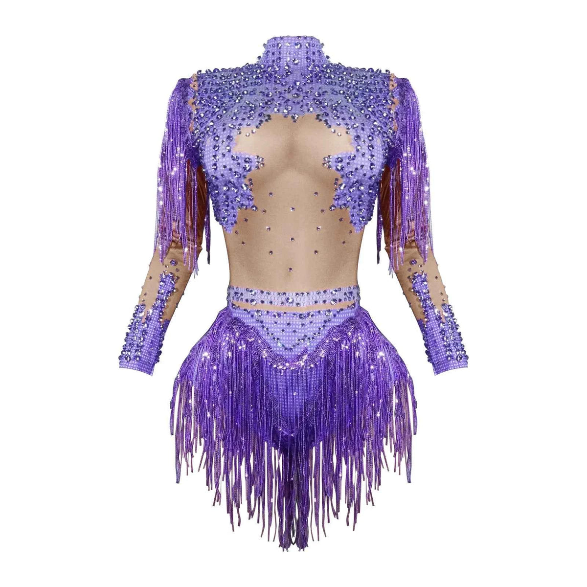 Custom rhinestones bodysuit tassels women Celebrate stage Team pole dance club party fashion leotard clothing