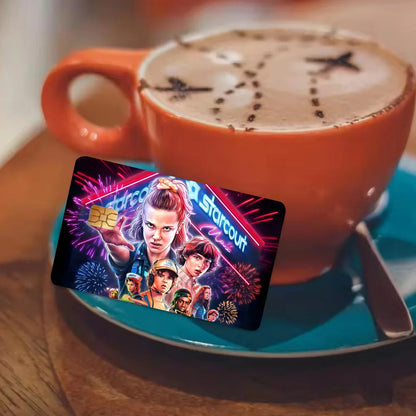 Stranger Things Credit Card Skin Stickers For VISA Bank Card Transportation Card Waterproof Sticker Anti-scratch Women Gift SS69
