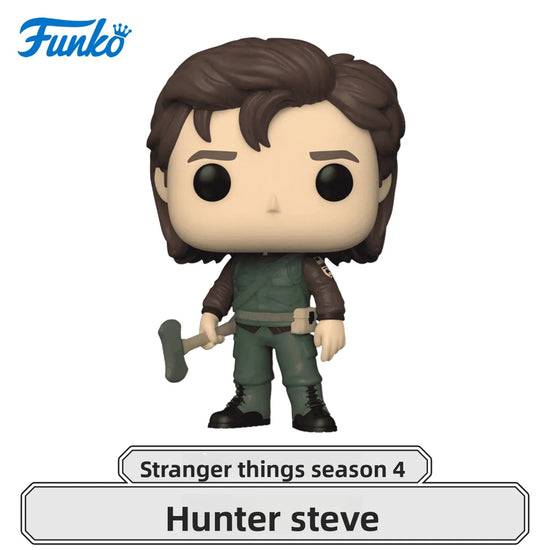 Genuine Edition FUNKO POP《Stranger Things: Eddie, Dustin, Eleven》Action Desktop Decoration Ornament Model Toys Collectible Model