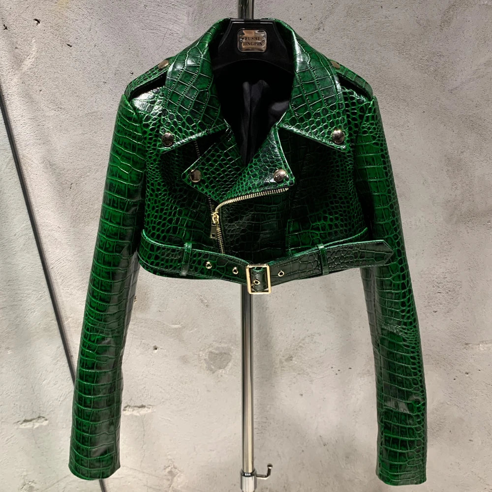 Real Leather Jacket 2022 Autumn Ladies Colorful Genuine Leather Top Short