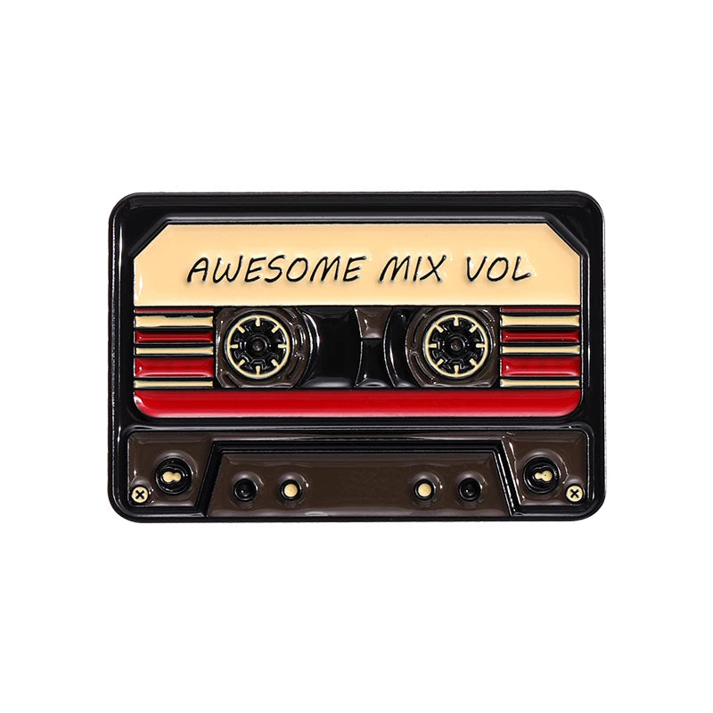QIHE JEWELRY Retro Cassette Tape Enamel Pin Badge