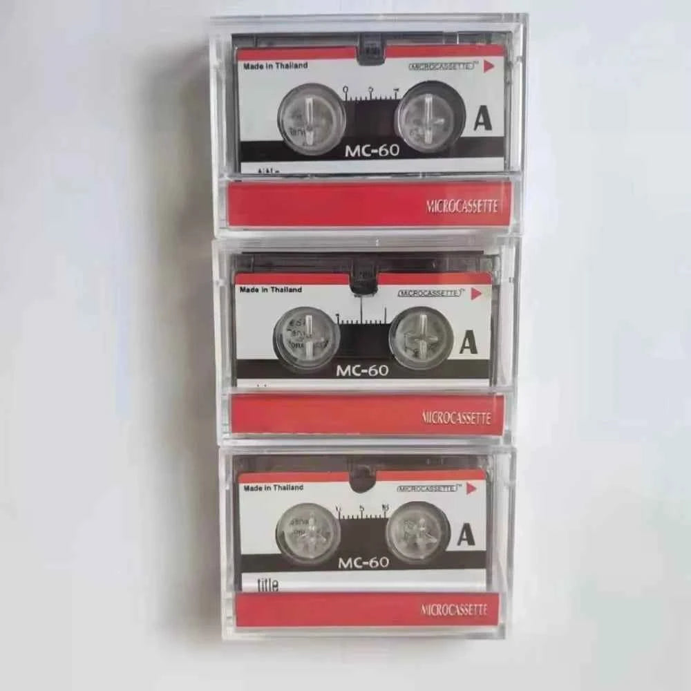 3PCS Mini Interview Tape MC-60 Minute Mini Recording Tape Interview Machine Cassette