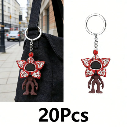 2026 New Fashion Bag Accessories The Horror TV Keychain Mike Will Demogorgon With Strings Rope For Female Children Birthday Gift