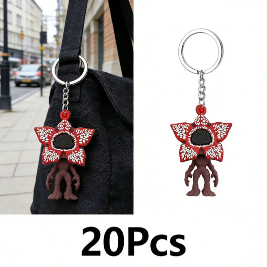 2026 New Fashion Bag Accessories The Horror TV Keychain Mike Will Demogorgon With Strings Rope For Female Children Birthday Gift