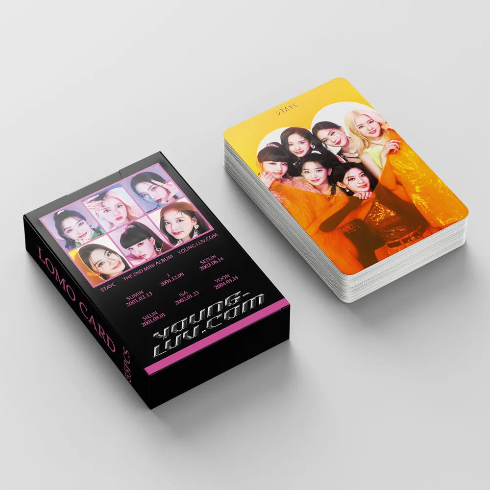 50 Cards / Set Stayc New Album Laser Card Lomo Card Girl Group Print Photo Card Beautiful Photo Fan Girl Gift Small Card Kpop SS69