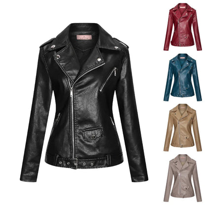 2025 Steampunk Rock Rivet Women's Leather Jacket Slim Short Streetwear Gothic Embroidery PU Leather Locomotive Coat Femme SS69