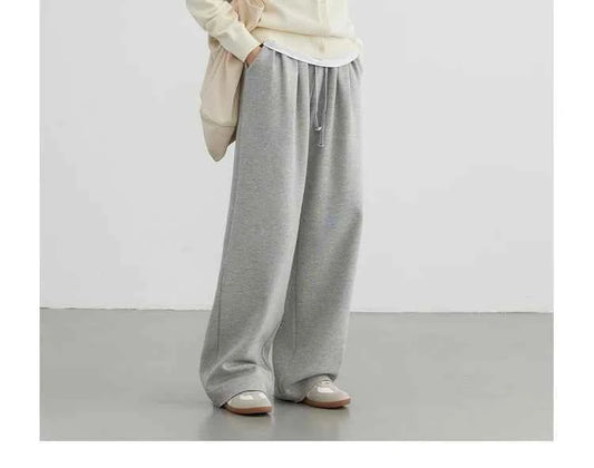 CHIC VEN Women's Pant Streetwear Solid Loose New Drawstring Sports Casual Trousers High Waisted Pants Autumn Winter 2025