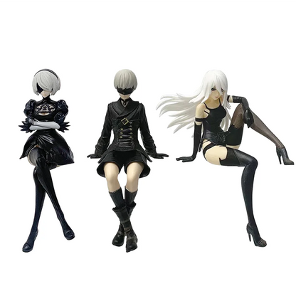 Nier Automata 2B A2 9S Sitting Position Game Figure Mechanical Lifeform Statue Collection Desktop Decoration  Toys Gifts SS69 55.69 A and B and C no box