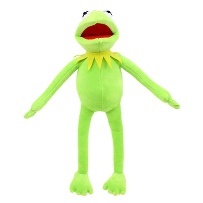 Anime Kermit The Frog Funny Kawaii Plush Doll Hand Puppet Schoolbag Frog Cute Plush Toy Ventriloquist Performance Props For Baby