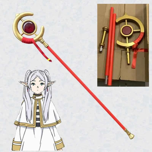 Anime Frieren Beyond Journey's Frieren Cosplay Walking Stick  Frieren:Beyond Journey's Cosplay Frieren Cosplay Prop Wig