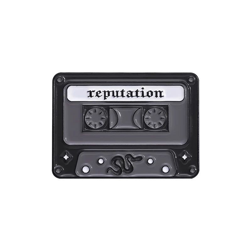 QIHE JEWELRY Retro Cassette Tape Enamel Pin Badge
