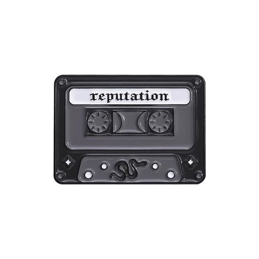 QIHE JEWELRY Retro Music Cassette Tape Enamel Pin Zinc Alloy Lapel Badge