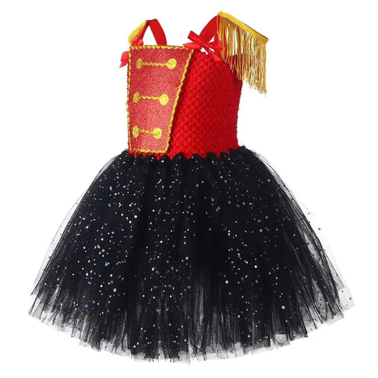 SS69 Nutcracker Soldier Tutu Dress for Girls, Halloween Christmas Costume