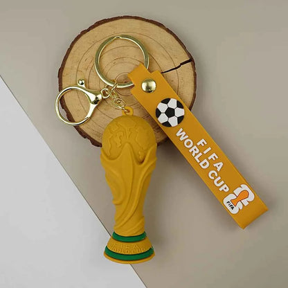 6Pcs 2026 Football Event-related Products, Including Mascots, Statues, Keychains, and Wristbands