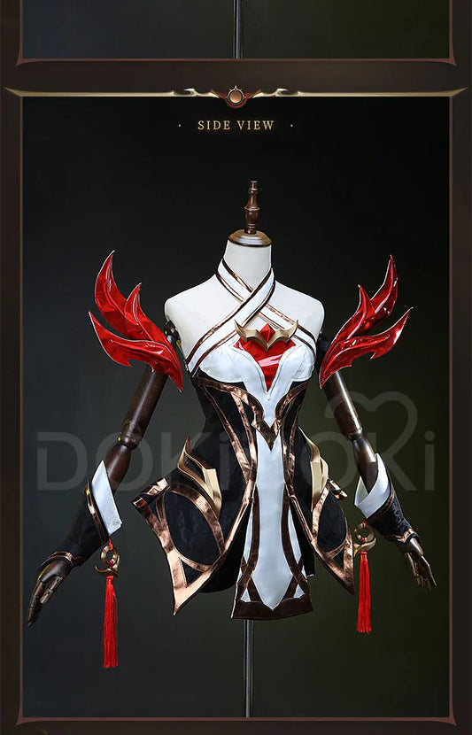 Ahrii Cosplay Costume Set by SS69 - Durable Synthetic Dress, Sizes XS-2XL