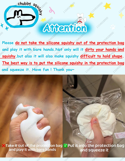 Handmade Kitty Cat Taba Squishy Silicone Fuzzy Kitten Soft Cat Mushy Squeeze Toy Mochi Toy Hand Relax Stress Release Gift Toy SS69