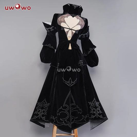 UWOWO 2B Cosplay Costume Dress - Synthetic Game Character Outfit for Adults