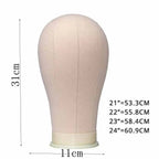 21inch 23inch Wig Head Mannequin Head with Wig Stand, Manikin Canvas Head for Wigs Making Display with Pins