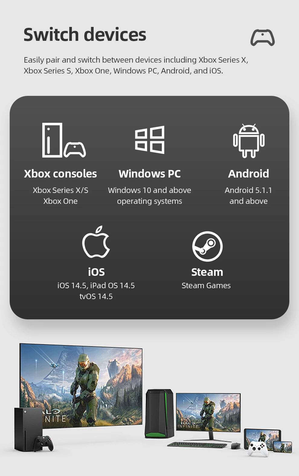 Microsoft Xbox Core Wireless Controller -  Pulse Cipher/ White/Black- for Xbox Series S X XSS XSX Xbox One Controller SS69