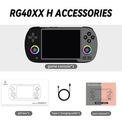 ANBERNIC RG40XX H Handheld Game Console Linux 64-bit System 4.0 inch IPS 3200mAh Retro Video Gaming Console 64G 5000+ Games Gift SS69