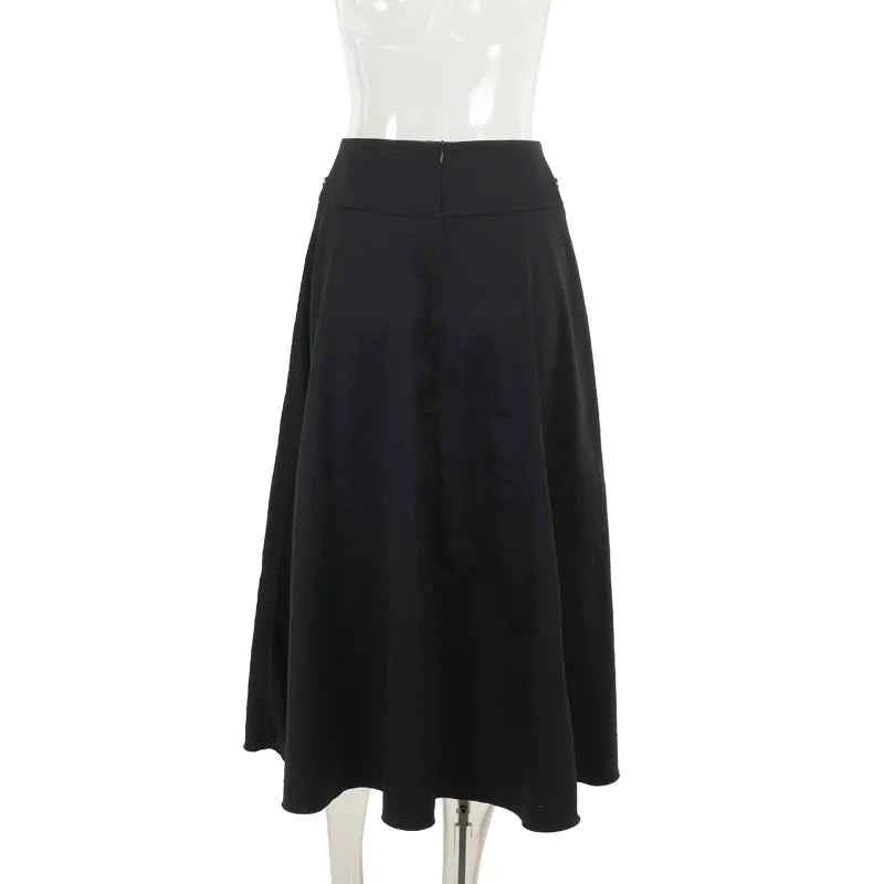 Goth Streetwear Gothic Skirt Women Harajuku Emo Alternative Grunge High Waist Bandage A-line Skirts Y2k E-girl Indie Clothes
