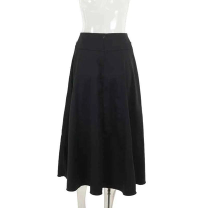 Goth Streetwear Gothic Skirt Women Harajuku Emo Alternative Grunge High Waist Bandage A-line Skirts Y2k E-girl Indie Clothes