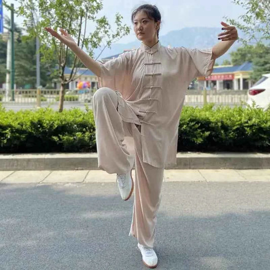 Chinese Tai Chi Uniform Cotton Wushu Kung Fu Clothing Kids Adults Martial Arts Wing Chun Suit Taichi Performance Tang Suit Taiji