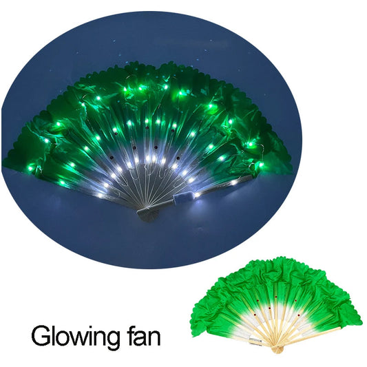 Beautiful Costumes Accessory Props Hand Fans 7 Colors For Choice Men Women Cool Decorative Glow Fan Light Up Disco Dance Night SS69 20.69 13inches fan 06 / one size