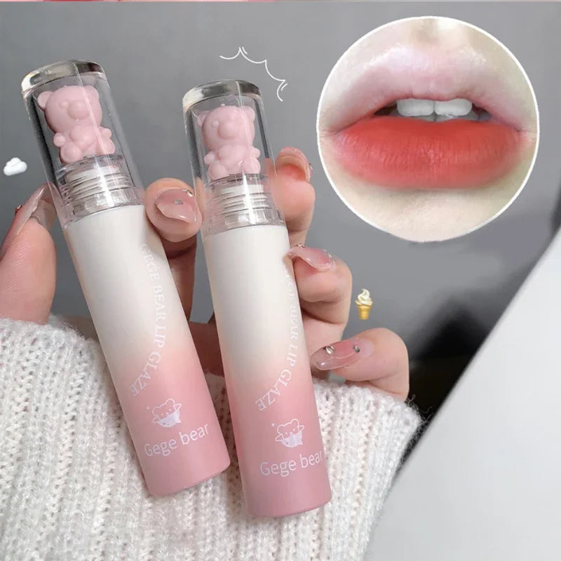 Cute Lip Glaze Girl Chestnut Pink Lip Mud Korean Makeup Girl Lip Gloss Makeup Cosmetics Velvet Waterpoor Lipstick SS69