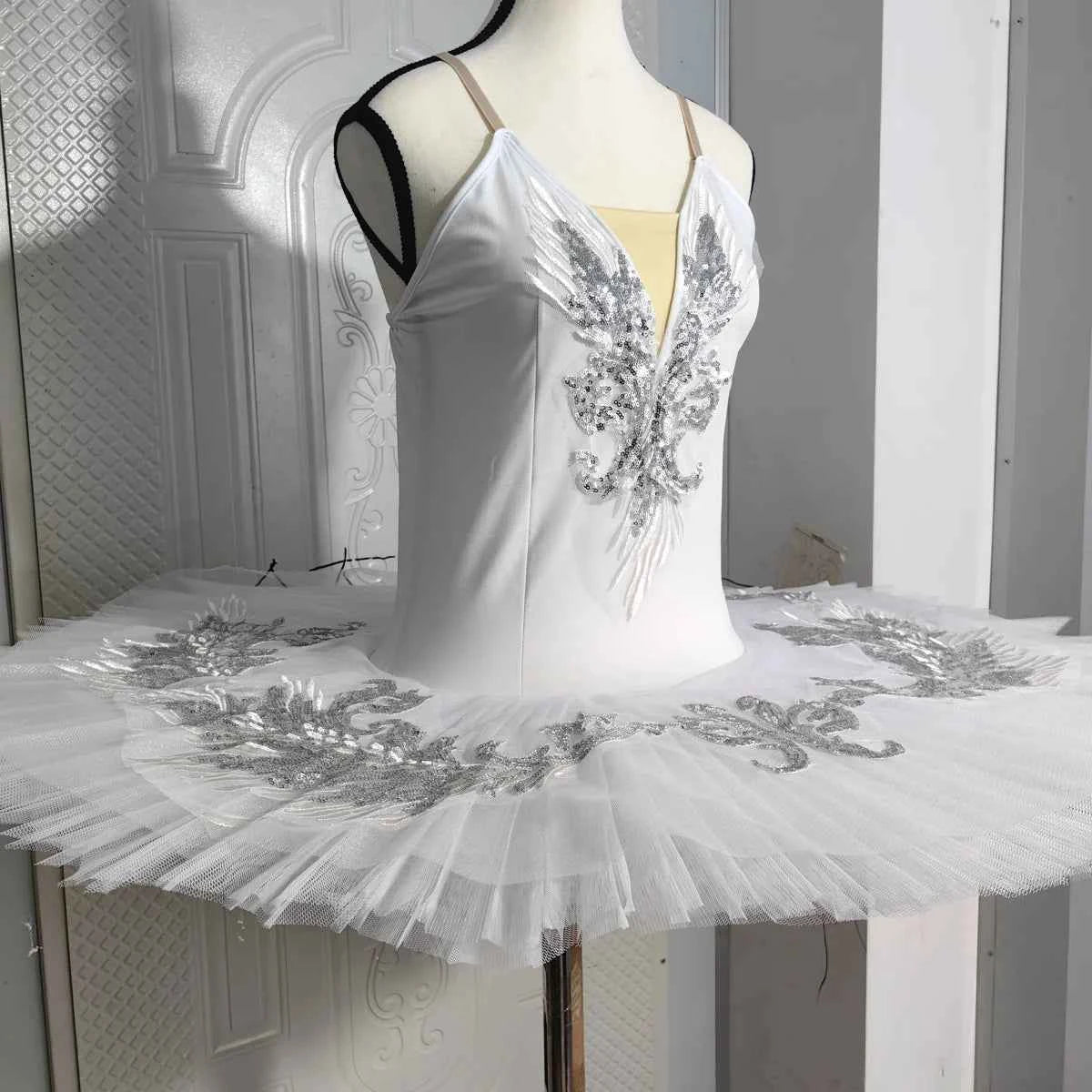 Ballet Tutu White Swan Lake Pancake Tutu Ballerina Party Dance Costumes Ballet Dress Girls Women Adult Kids Professional