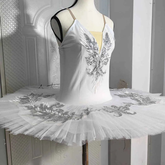 Ballet Tutu White Swan Lake Pancake Tutu Ballerina Party Dance Costumes Ballet Dress Girls Women Adult Kids Professional