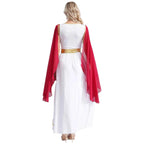 Womens Ancient Greek Princess Dress Goddesses Toga Costume for Halloween Carnival Party Deity Queen Cosplay Chiffon Robe Gown