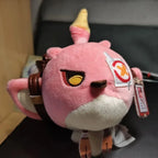 Genuine Mihoyo Genshin Impact Cosplay Diy Accessories Cacucu Pink Plush Sound Pendant Ifa Keychain Mini Storage Bag Toys Gifts