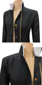 JoJo's Bizarre Adventure Jotaro Kujo Cosplay Costume Black Coat Jacket Halloween Party Outfits