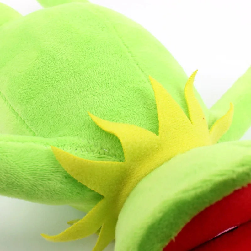 Anime Kermit The Frog Funny Kawaii Plush Doll Hand Puppet Schoolbag Frog Cute Plush Toy Ventriloquist Performance Props For Baby