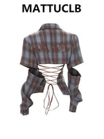 2025 Spring Summer Women Y2k Design Harajuku Shirts Long Sleeve Aesthetic Tops Backless Blouses Design Grunge New Goblin Core SS69 43.69 Blue / XL