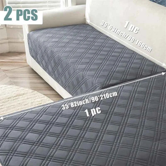 2pcs/Set Water Repellent Pets Kids Corner Sofa Seat Cover Anti Dirty Dog Bed Mattress Cover Non-Slip Chaise Longue Slipcover