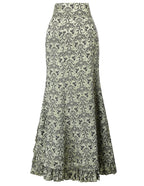 Gothic Fish Tail Skirt - High Waisted Lace-Up Trumpet Skirt