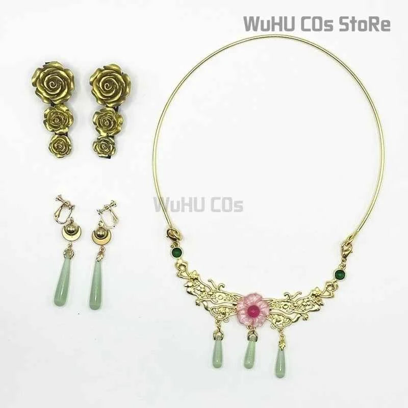 Maomao Necklace Hairpins Cosplay Accessories Anime The Apothecary Diaries Cosplay Ear Clips Props Headwear Girls Women Halloween