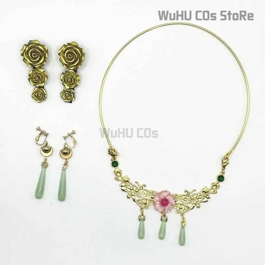 Maomao Necklace Hairpins Cosplay Accessories Anime The Apothecary Diaries Cosplay Ear Clips Props Headwear Girls Women Halloween
