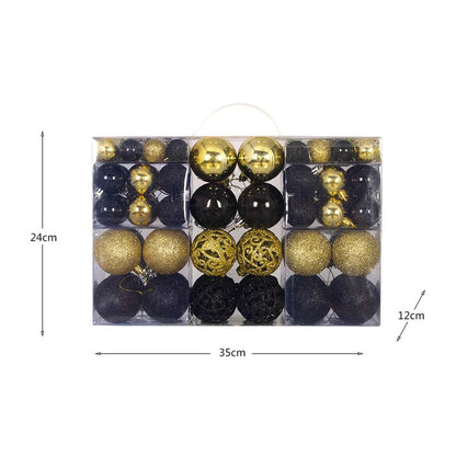 100Pcs Christmas Ball Ornaments Tree Decorative Shatterproof Decorations Hanging Xmas for Anniversary Wedding Party Holiday